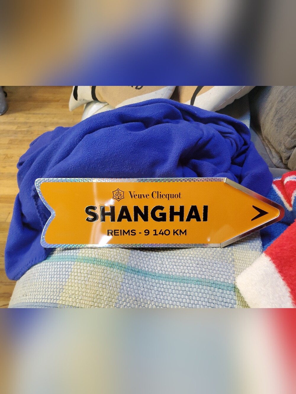 Veuve Clicquot Orange Destination SHANGHI Arrow Sign Only